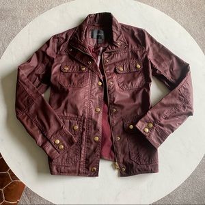 J crew Downtown Field Jacket Size xs Maroon